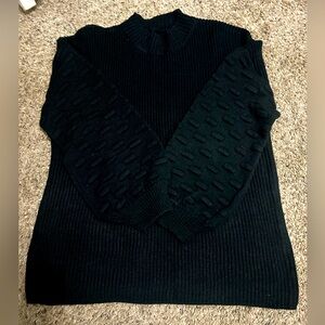 Black oversized sweater